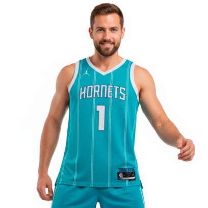 Maillot Jordan Charlotte Hornets Bleu