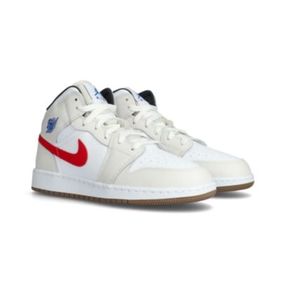 Air Jordan 1 Mid Enfant - Phantom-Game Royal-White-Sail-Univ Red-Off No