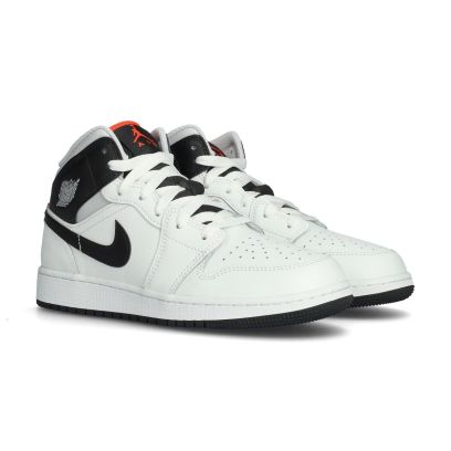 Chaussures Jordan Air Jordan 1 Mid Blanc pour enfant