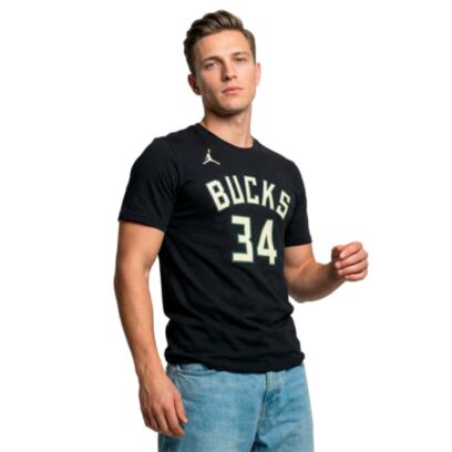 T-shirt Jordan Milwaukee Bucks Noir