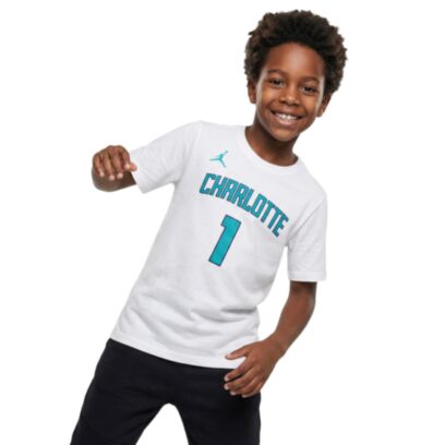 T-shirt Jordan Charlotte Hornets Blanc pour enfant