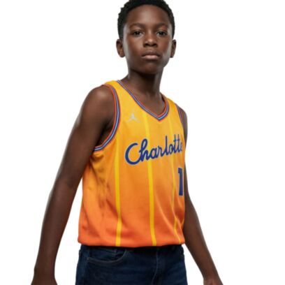 Maillot Jordan Charlotte Hornets Jaune pour enfant