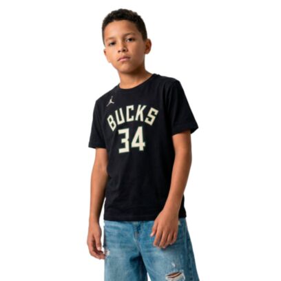 T-shirt Jordan Milwaukee Bucks Noir pour enfant