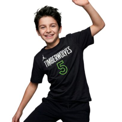 Camiseta Jordan Minnesota Timberwolves Negro para niño
