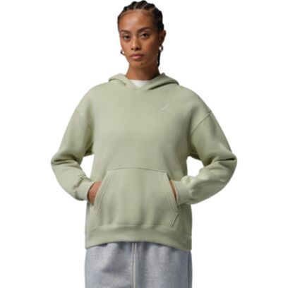 Brooklyn Fleece Pullover Mujer - Olive Aura-White