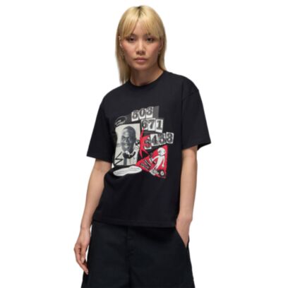 T-shirt Jordan Flight Noir pour femme