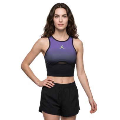 Femme Sport Body Con Tank Q54 - Action Grape-Off Noir-Key Lime