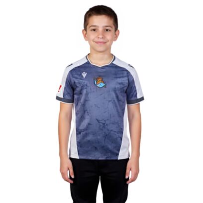 Camiseta Macron Real Sociedad Azul Oscuro para niño