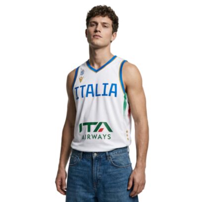 Maillot Macron Italia Blanc