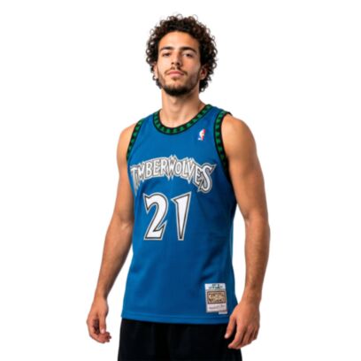 Maillot Mitchell & Ness Kevin Garnett Bleu Foncé