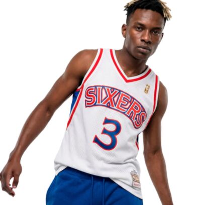 Swingman Jersey Philadelphia 76Ers - Allen Iverson 1996-97 - White