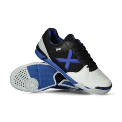 Chaussures de futsal Munich One Indoor Bleu & Blanc & Noir