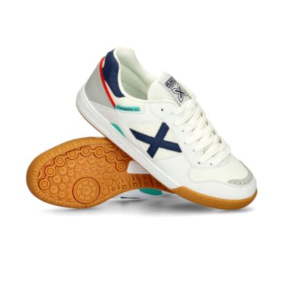 Chaussures de futsal Munich Continental V2 Blanc & Bleu