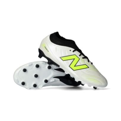 Chaussures de football New Balance Tekela V5 Team FG Blanc pour enfant