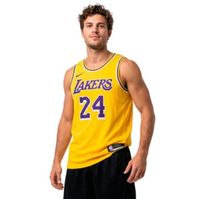 Maillot Nike Los Angeles Lakers Jaune pour homme