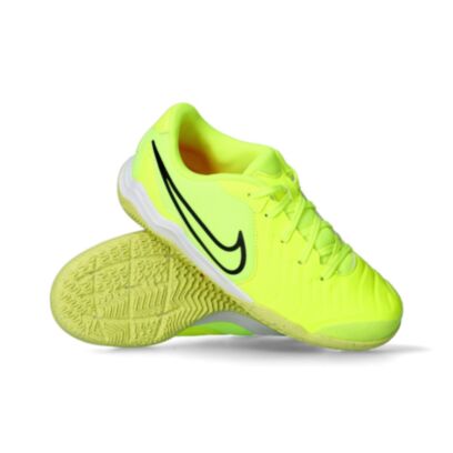 Chaussures de futsal Nike Tiempo Legend 10 Jaune & Vert pour enfant