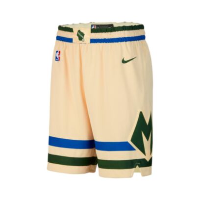 Short Nike Milwaukee Bucks Beige pour enfant