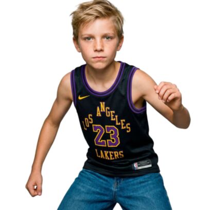 Maillot Nike Los Angeles Lakers Noir pour enfant