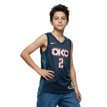 Maillot Nike Oklahoma Thunder Bleu Foncé pour enfant
