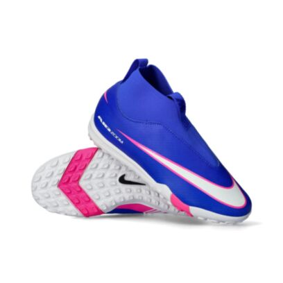 Chaussures de football Nike Mercurial Superfly 10 Academy TF Bleu Foncé pour enfant