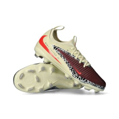 Chaussures de football Nike Phantom 6 Academy FG Bordeaux & Beige pour enfant