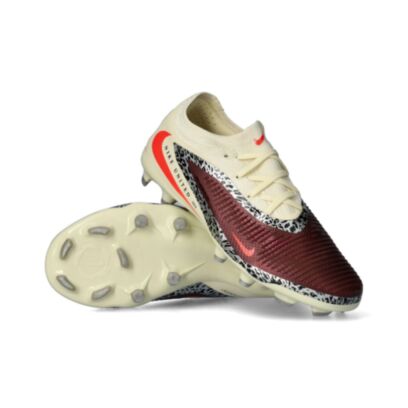 Chaussures de football Nike Phantom 6 Pro FG Bordeaux & Beige pour enfant