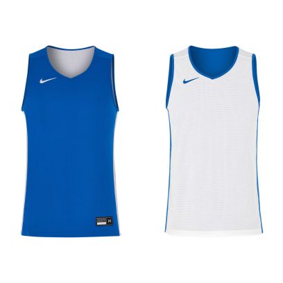 Maillot de basket reversible Nike Team 25 Bleu Royal & Blanc pour homme