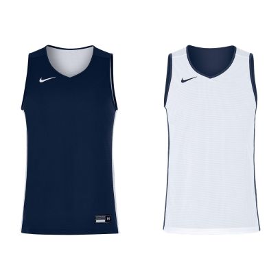 Maillot de basket reversible Nike Team 25 Bleu Marine & Blanc pour enfant