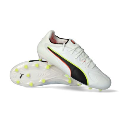 Chaussures de football Puma King 20 Ultimate FG Blanc