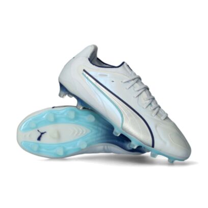 Chaussures de football Puma King 20 Ultimate FG Blanc
