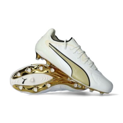 Chaussures de football Puma King 20 Ultimate FG Blanc