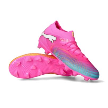 Chaussures de football Puma Future 9 Pro FG Bleu & Rose pour enfant