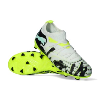 Chaussures de football Puma Future 9 Match FG Blanc pour enfant