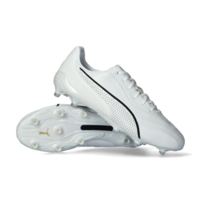 Chaussures de football Puma King Platinium Ultimate FG Blanc