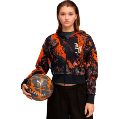 Sweat-shirt Puma La Francé Orange & Noir pour femme