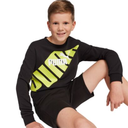Sweat-shirt Puma Power Colorblock Noir pour enfant