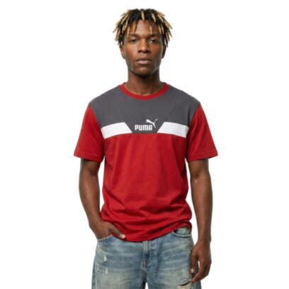 T-shirt Puma Power Colorblock Bordeaux pour homme
