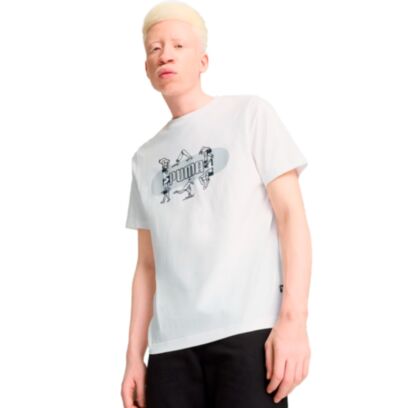 T-shirt Puma Graphic Blanc pour homme