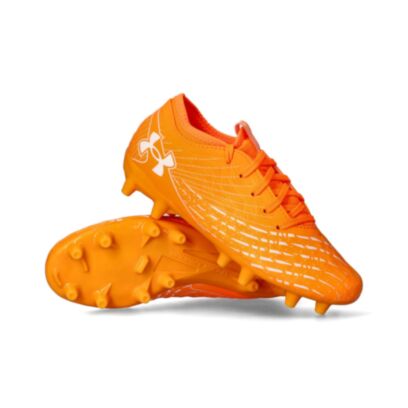 Chaussures de football Under Armour Magnetico Select FG Orange pour enfant