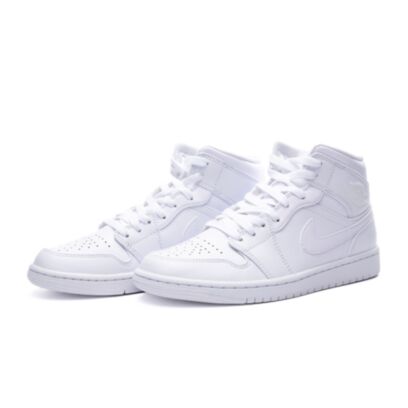 Chaussures Jordan Air Jordan 1 Mid Blanc pour homme