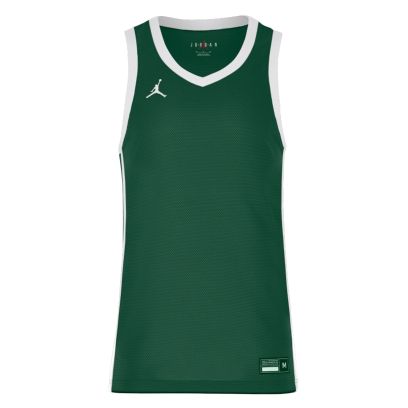 maillot de basket jordan team 25 vert blanc