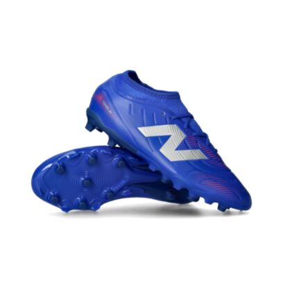 Chaussures de football New Balance Tekela V5 Team FG Bleu pour enfant