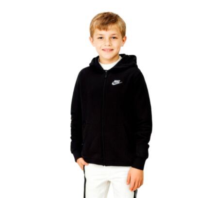 Sweat zippé à capuche Nike Sportswear Club Noir pour enfant