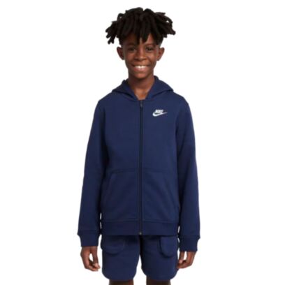 Sweat zippé à capuche Nike Sportswear Club Bleu Marine pour enfant
