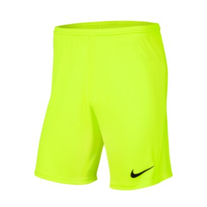 Short Nike Park III Jaune Fluo pour homme