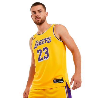 Maillot de basket Nike Los Angeles Lakers Jaune