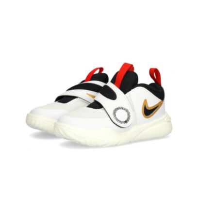 Chaussures de basket Nike Team Hustle D 11 Blanc pour enfant
