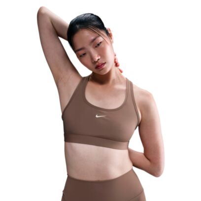 Brassière Nike Swoosh Marron pour Femme