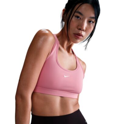 Brassière Nike Swoosh Rose pour Femme