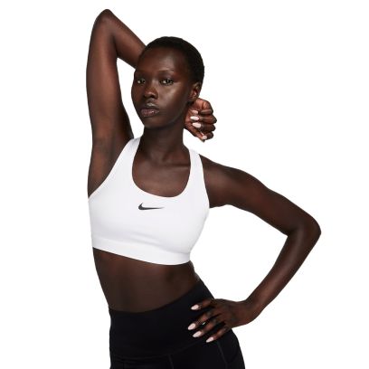 Brassière Nike Swoosh Blanc pour Femme